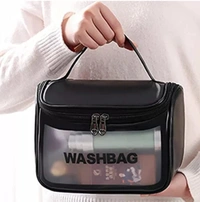 Edo Washbag - Black, PU, 10*5*9 Inches