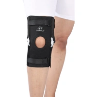 Nebula Orthosys P.O. ELASTIC HINGED KNEE SUPPORT (PATELLA OPEN) - Large, Black
