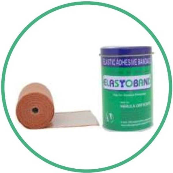 Nebula Orthosys ELASTROBAND (METAL TIN) ELASTIC ADHESIVE BANDAGE (STRETCH LENGTH) - 10 CM X 4/6 MTR, Bourbon