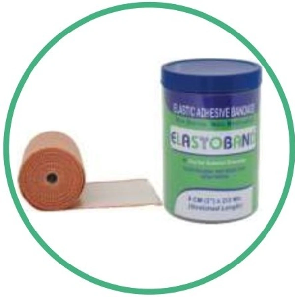 Nebula Orthosys ELASTROBAND (PVC CONTAINER) ELASTIC ADHESIVE BANDAGE (STRETCH lENGTH) - 8 CM X 4/6 MTR, Bourbon