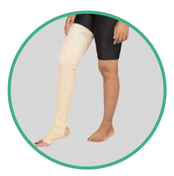 Nebula Orthosys 4 WAY VERICOS VEIN STOCKING FULL ABOVE KNEE (PAIR) - Small, Cream