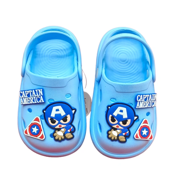 Captain America Character Boy's Clogs  - Sky, 28