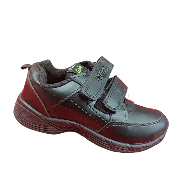 School Shoes Velcro (BLACK) - Black, 8