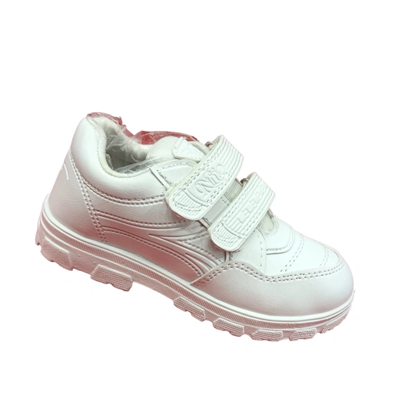 School Shoes Velcro (White) - White, 1
