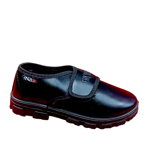 School Shoes Velcro (BLACK) - Black, 12