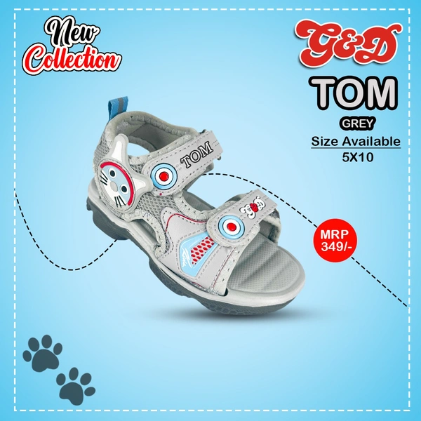Girl's Casual Sandal - Gray, 9