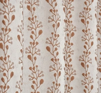 Panipat Textile Hub Polyester Eyelet Brown jacquard curtains Pack of 2 - Window (4x5 Feet)