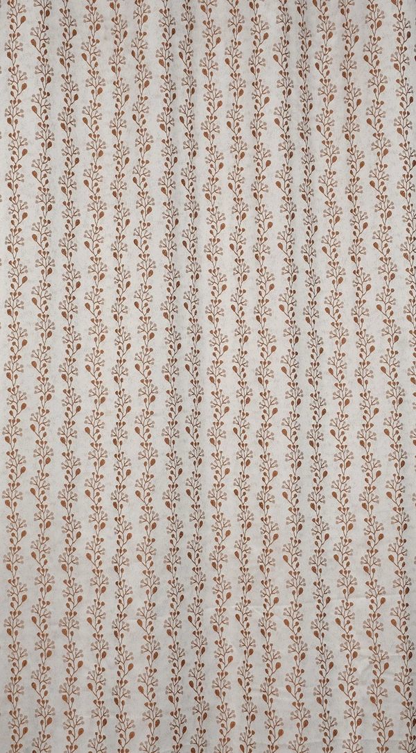 Panipat Textile Hub Polyester Eyelet Brown jacquard curtains Pack of 2 - Window (4x5 Feet)