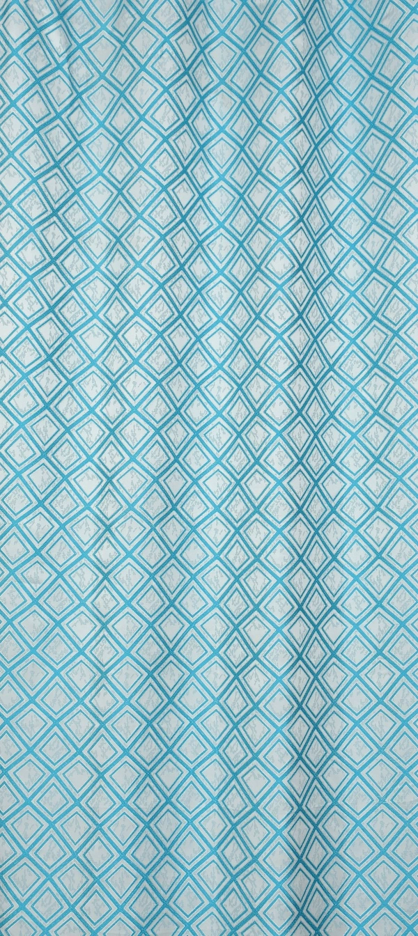 Panipat Textile Hub Polyester Eyelet Aqua  jacquard curtains Pack of 2 - Door (4x7 Feet)