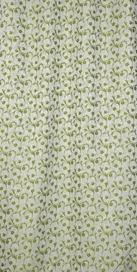 Panipat Textile Hub Polyester Eyelet Green jacquard curtains Pack of 2 - Window (4x5 Feet)