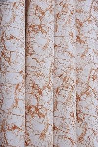 Panipat Textile Hub Polyester Eyelet Rust Designer Print Velvet Blackout curtains Pack of 2 - Door (4x7 Feet), Rust