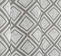 Panipat Textile Hub Polyester Eyelet Grey jacquard curtains Pack of 2 - Window (4x5 Feet)