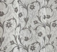 Panipat Textile Hub Polyester Eyelet Grey jacquard curtains Pack of 2 - Window (4x5 Feet)