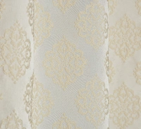 Panipat Textile Hub Polyester Eyelet Cream jacquard curtains Pack of 2 - Window (4x5 Feet)