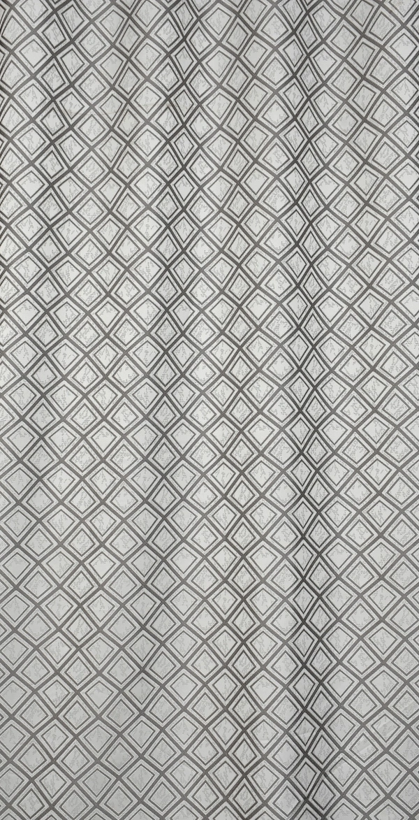 Panipat Textile Hub Polyester Eyelet Grey jacquard curtains Pack of 2 - Window (4x5 Feet)