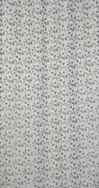 Panipat Textile Hub Polyester Eyelet Grey jacquard curtains Pack of 2 - Window (4x5 Feet)
