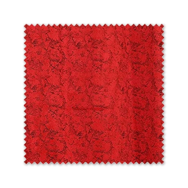 Panipat Textile Hub Polyester Eyelet Red Designer Print Velvet Blackout curtains Pack of 2 - Window (4x5 Feet)