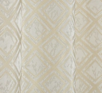 Panipat Textile Hub Polyester Eyelet Cream jacquard curtains Pack of 2 - Window (4x5 Feet)