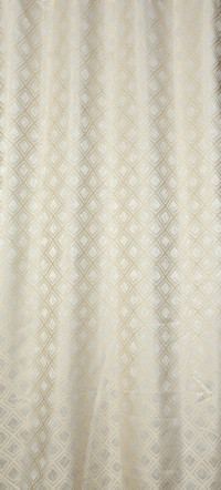 Panipat Textile Hub Polyester Eyelet Cream jacquard curtains Pack of 2 - Window (4x5 Feet)