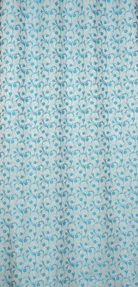 Panipat Textile Hub Polyester Eyelet Aqua jacquard curtains Pack of 2 - Window (4x5 Feet)