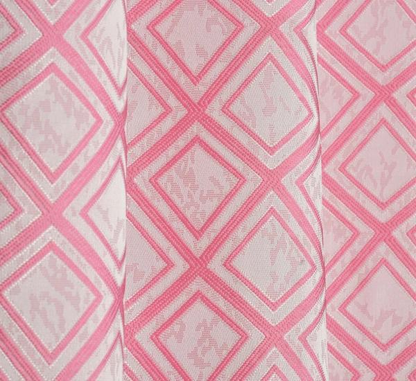 Panipat Textile Hub Polyester Eyelet Pink jacquard curtains Pack of 2 - Window (4x5 Feet)