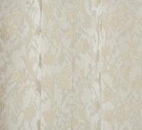 Panipat Textile Hub Polyester Eyelet Cream jacquard curtains Pack of 2 - Window (4x5 Feet)