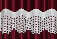 Home Garage Polyester Eyelet Valence Design Maroon Solid Curtains Pack of 2 - Window (4x5 Feet)