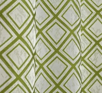 Panipat Textile Hub Polyester Eyelet Green  jacquard curtains Pack of 2 - Window (4x5 Feet)