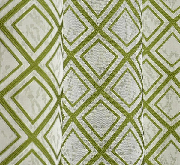 Panipat Textile Hub Polyester Eyelet Green  jacquard curtains Pack of 2 - Window (4x5 Feet)