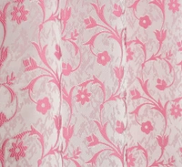 Panipat Textile Hub Polyester Eyelet Pink jacquard curtains Pack of 2 - Window (4x5 Feet)