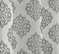 Panipat Textile Hub Polyester Eyelet Grey jacquard curtains Pack of 2 - Window (4x5 Feet)