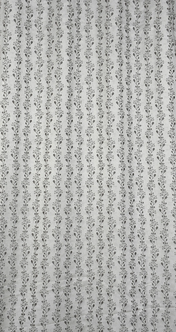 Panipat Textile Hub Polyester Eyelet Grey jacquard curtains Pack of 2 - Window (4x5 Feet)