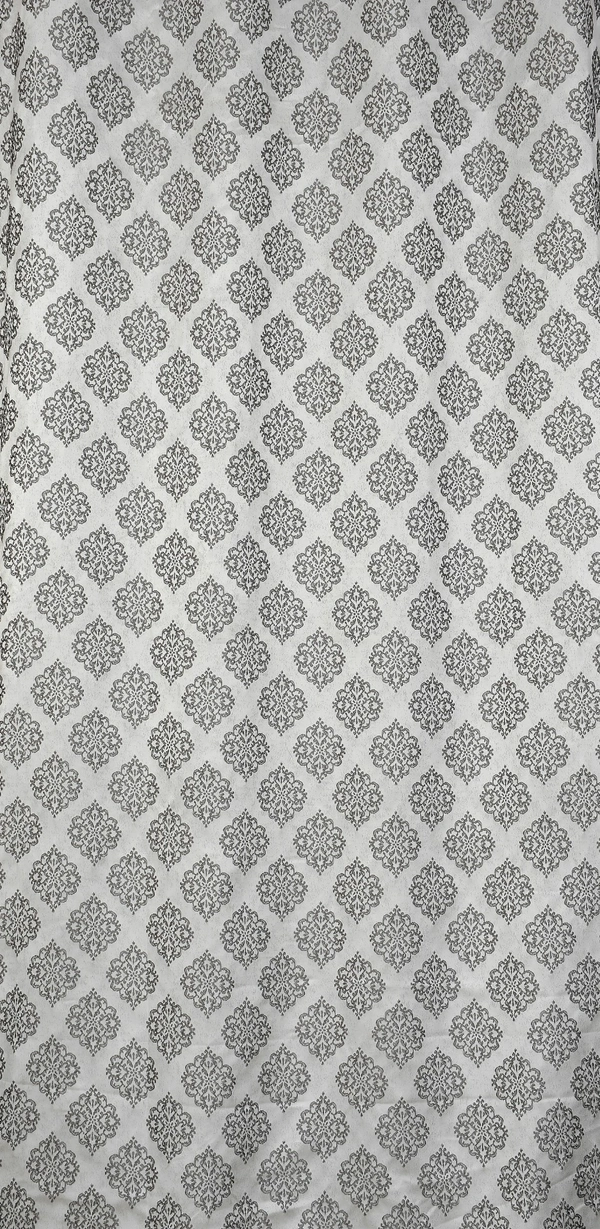 Panipat Textile Hub Polyester Eyelet Grey jacquard curtains Pack of 2 - Window (4x5 Feet)