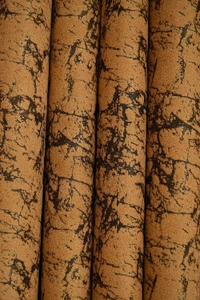 Panipat Textile Hub Polyester Eyelet Gold Designer Print Velvet Blackout curtains Pack of 2 - Window (4x5 Feet), gold