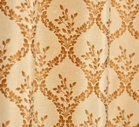 Panipat Textile Hub Polyester Eyelet Gold Designer Print curtains Pack of 2 - Window (4x5 Feet)