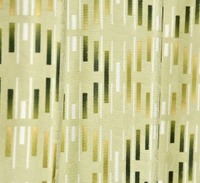 Panipat Textile Hub Polyester Eyelet Green Designer Print curtains Pack of 2 - Window (4x5 Feet)