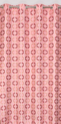 Panipat Textile Hub Polyester Eyelet Maroon Designer Print curtains Pack of 2 - Window (4x5 Feet)