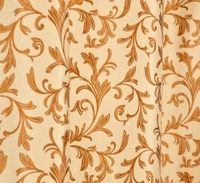 Panipat Textile Hub Polyester Eyelet Gold Designer Print curtains Pack of 2 - Window (4x5 Feet)