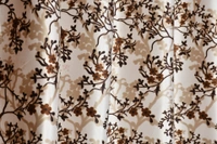 Panipat Textile Hub Polyester Eyelet Brown Designer Print curtains Pack of 2 - Window (4x5 Feet), Woody Brown