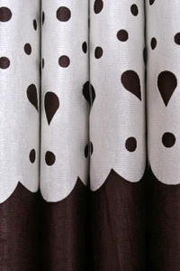 Home Garage Polyester Eyelet Valence Design Brown Solid Curtains Pack of 2 - Window (4x5 Feet)