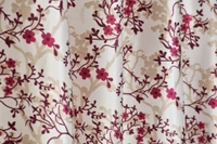 Panipat Textile Hub Polyester Eyelet Wine Designer Print curtains Pack of 2 - Window (4x5 Feet), Cardinal Pink