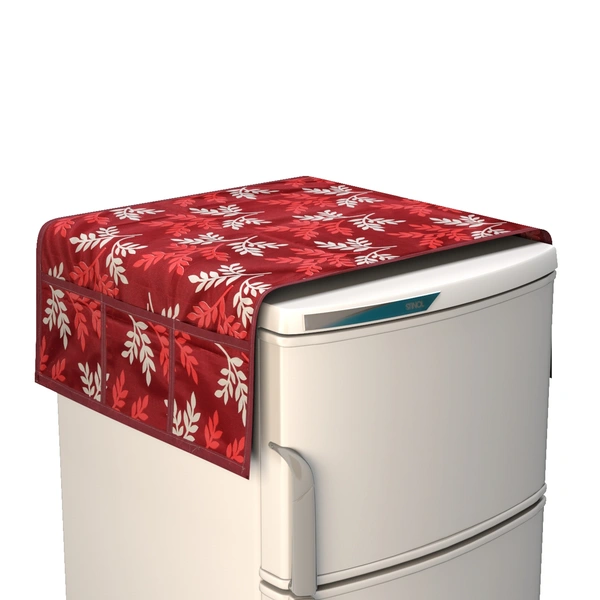 Fabolic Refrigerator Top Cover Maroon Pack of 1
