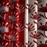 Federica Polyester Eyelet  Suprimo Printed Design Maroon curtains Pack of 2 - Window (4x5 Feet)
