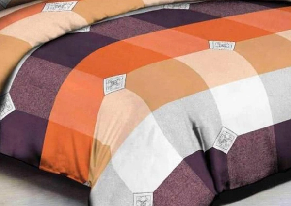 Home Garage 140 TC Microfiber 3D Printed Super Soft Flat Double Bedsheet  With 2 pillow cover - Double Bedsheet