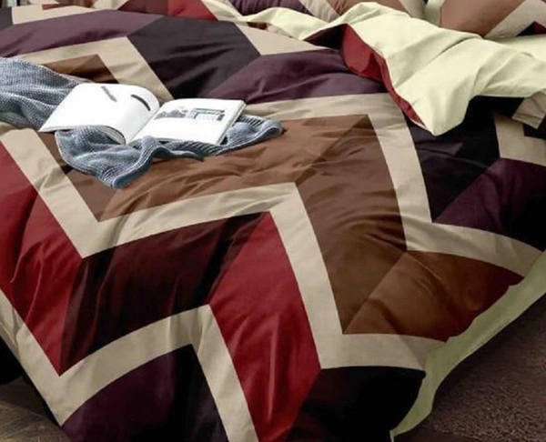 Home Garage 140 TC Microfiber 3D Printed Super Soft Flat Double Bedsheet  With 2 pillow cover - Double Bedsheet