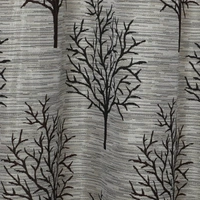 Home Garage Polyester Eyelet Brown Jute jacquard curtains Pack of 2 - Window (4x5 Feet)
