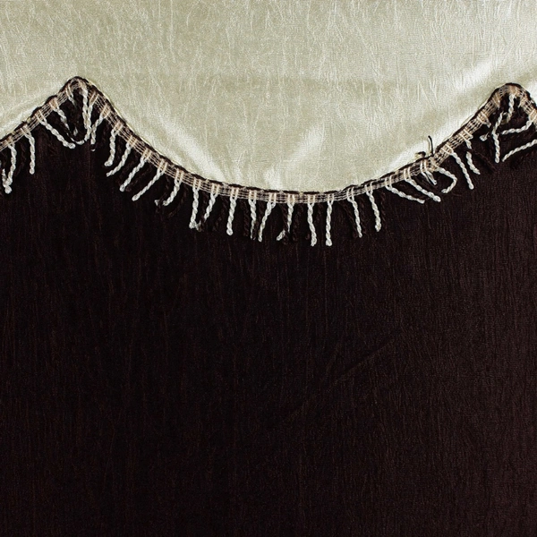 Home Garage Polyester Eyelet Valence Design Brown Solid Curtains Pack of 2 - Window (4x5 Feet)