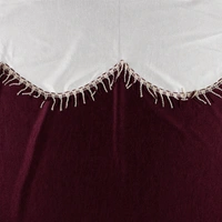 Home Garage Polyester Eyelet Valence Design Maroon Solid Curtains Pack of 2 - Window (4x5 Feet)