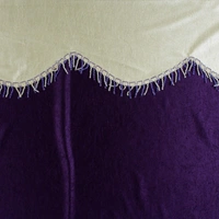 Home Garage Polyester Eyelet Valence Design Purple Solid Curtains Pack of 2 - Window (4x5 Feet)