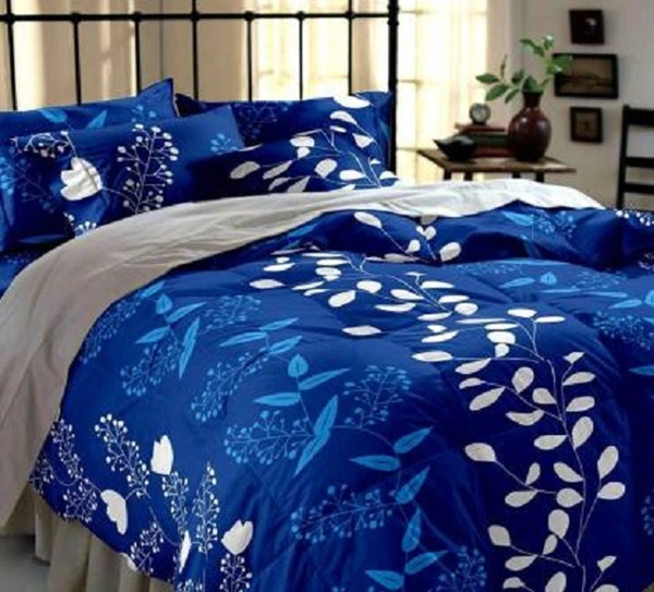 Painpat Textile Hub 140 TC Microfiber Double  Flat Bedsheet  with 2 pillow cover - Double Bedsheet
